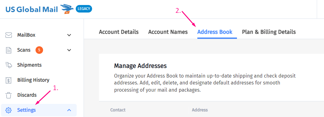 Managing your forwarding address 11