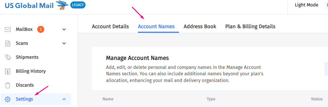 Managing Account Names 13