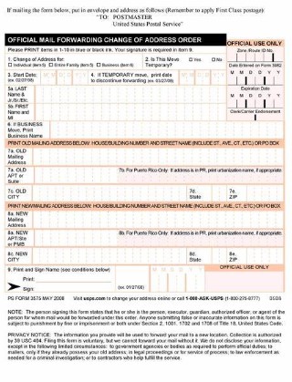 forwarding mail form for us postal service