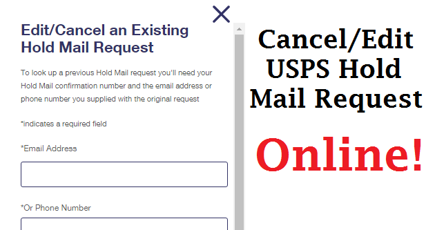 usps mail forward request