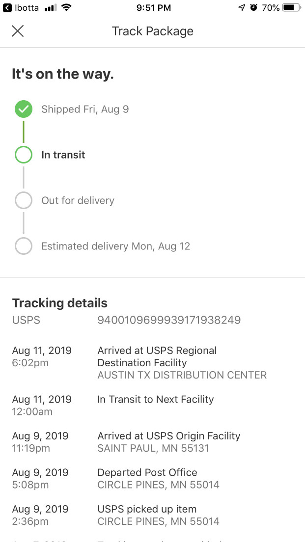 FedEx To USPS Tracking US Global Mail