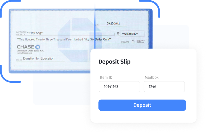 Depositing checks by mail through enterprise mail management system. 
